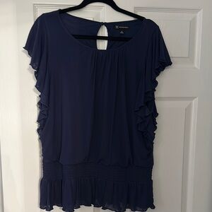 INC Blue Short Sleeve Shirt